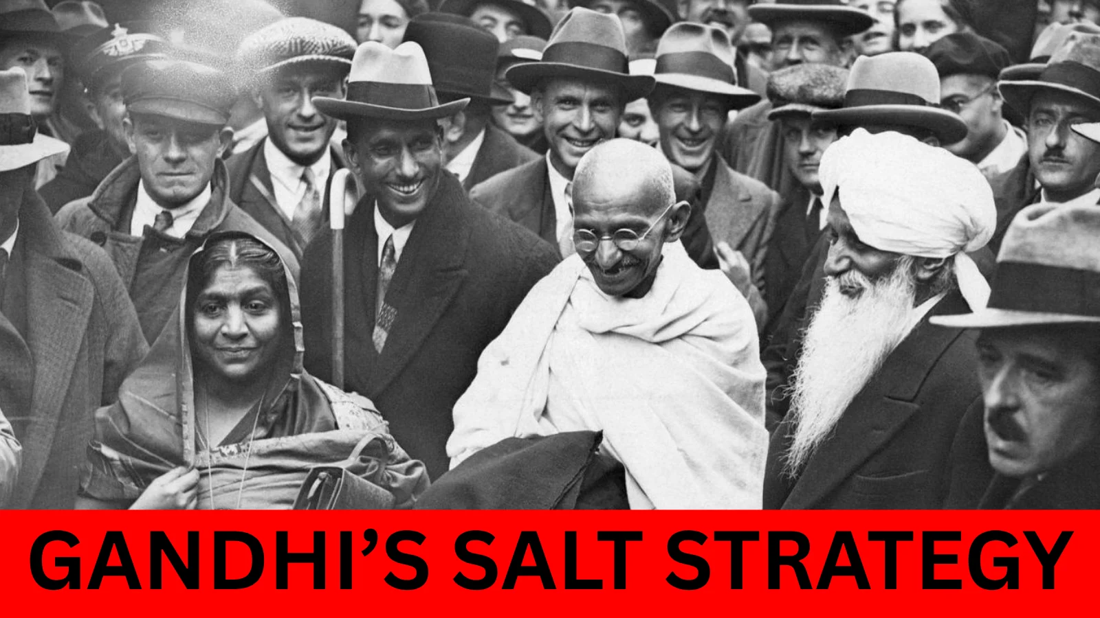 Mahatma Gandhi during the 1930 Dandi Salt March against British rule in India